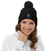 Lade das Bild in den Galerie-Viewer, Beanie mit Bommel - Mütze - Skull
