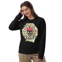 Lade das Bild in den Galerie-Viewer, Pullover Unisex mit Bio-Baumwolle Gold - Skull
