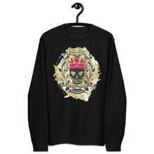 Lade das Bild in den Galerie-Viewer, Pullover Unisex mit Bio-Baumwolle Gold - Skull
