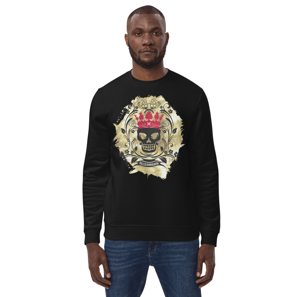Pullover Unisex mit Bio-Baumwolle Gold - Skull