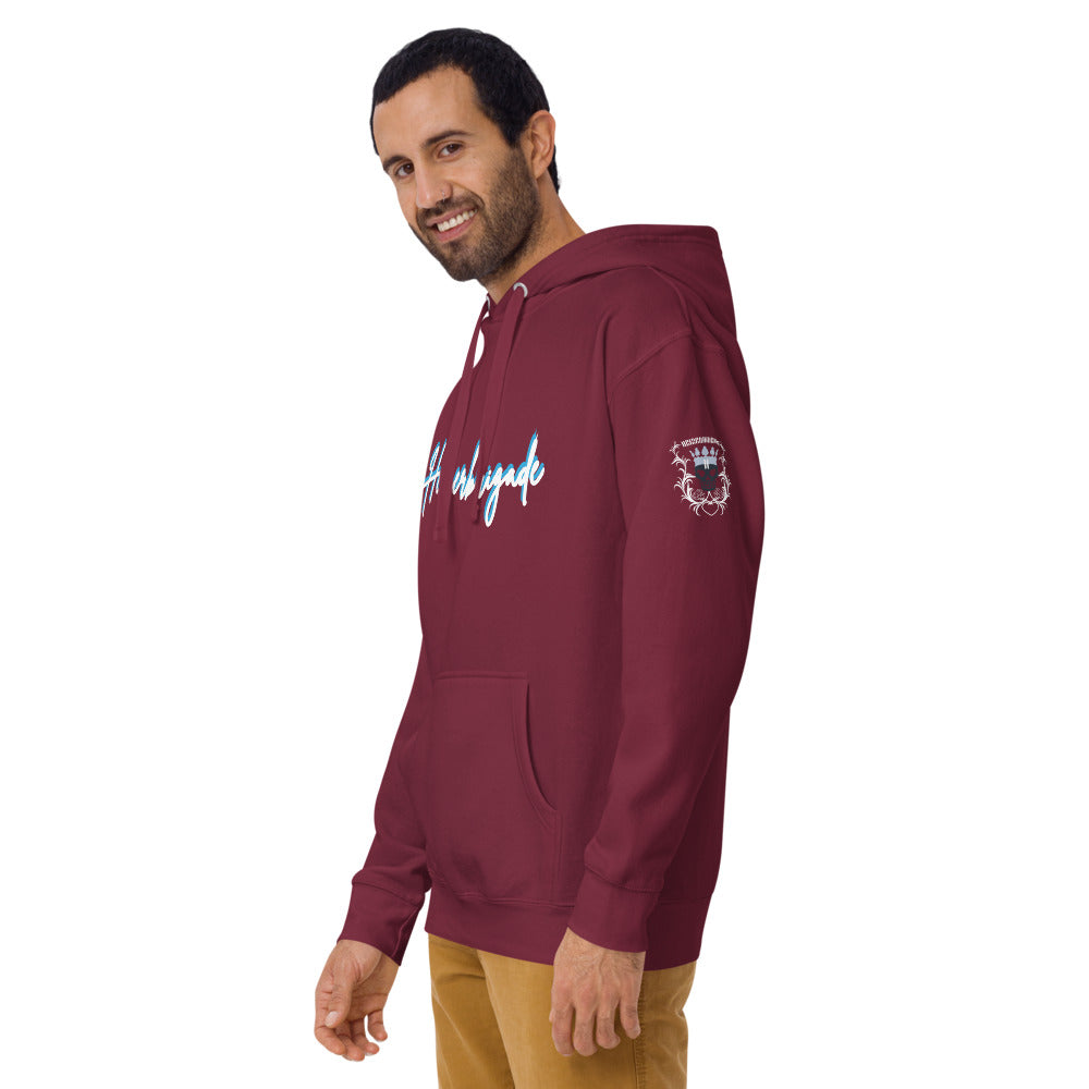 Hoodie Unisex Vintage mit Arm-Logo - Skull